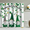thumbnail image 5 of Qwtwty Shower Curtain Shower Curtain Saint Patrick's Day Decoration Bathroom Partition Fabric Digital Printing Bathroom Water Proofing Curtain with Hooks No Punching, 5 of 6
