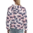 thumbnail image 7 of Wukai Tropics Palm Trees Print Womens Hoodies Fleece Sweatshirts Long Sleeve Sweaters Pullover Fall Outfits Winter Clothes-Medium, 7 of 7