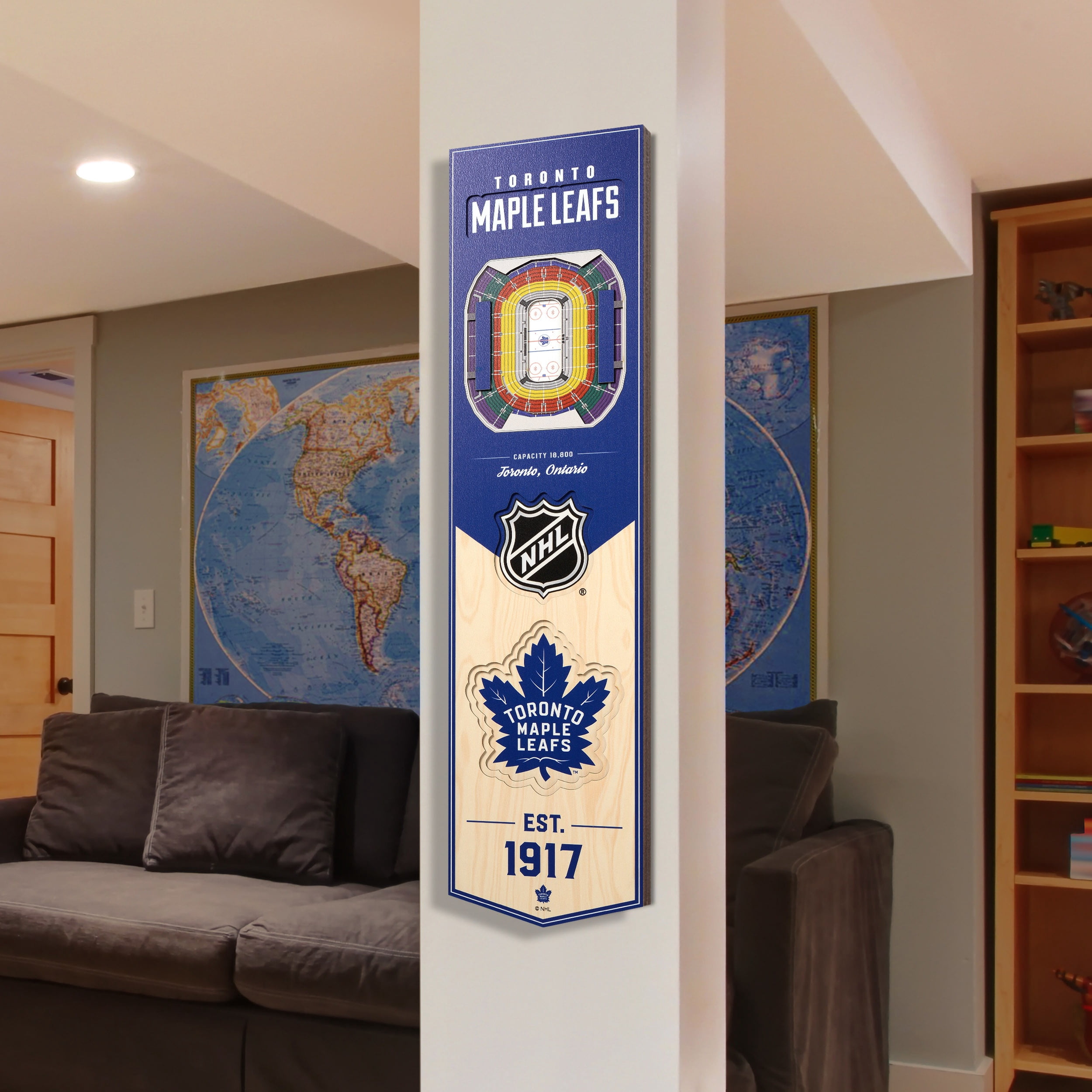 YouTheFan NHL Toronto Maple Leafs 8x32 Stadium View Banner
