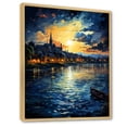 thumbnail image 2 of Designart "Starry Night Over the Rhone by Vincent I" Cityscapes Floater Framed Canvas Art Print, 2 of 7