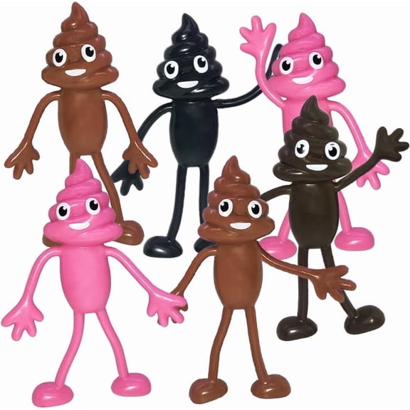 ArtCreativity Bendable Poo Figures – 12-pack Flexible Emoticon Toys, Fidget & Stress Relief Toys for Kids & Adults, Party Favors
