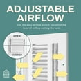 thumbnail image 6 of Ceiling Register - Air Vent Covers for Home Ceiling or Wall - 8X8 Inch (Duct Opening) 3-Way White Grille Register Cover with Adjustable Damper for HVAC Heat and Cold Air Conditioner, 6 of 8