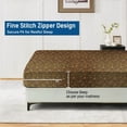 thumbnail image 4 of Twin-XL Size Zippered Closure Fitted Sheet (39" x 80"), 1-Piece Bottom Sheet, 800 Thread Count 100% Egyptian Cotton, Fits Up to 15" Deep Mattress, Color Leopard Solid, 4 of 6
