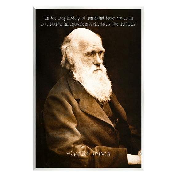 Stupell Industries Inspiring Darwin Quote Inspirational Painting Unframed Art Print Wall Art, 10 x 15