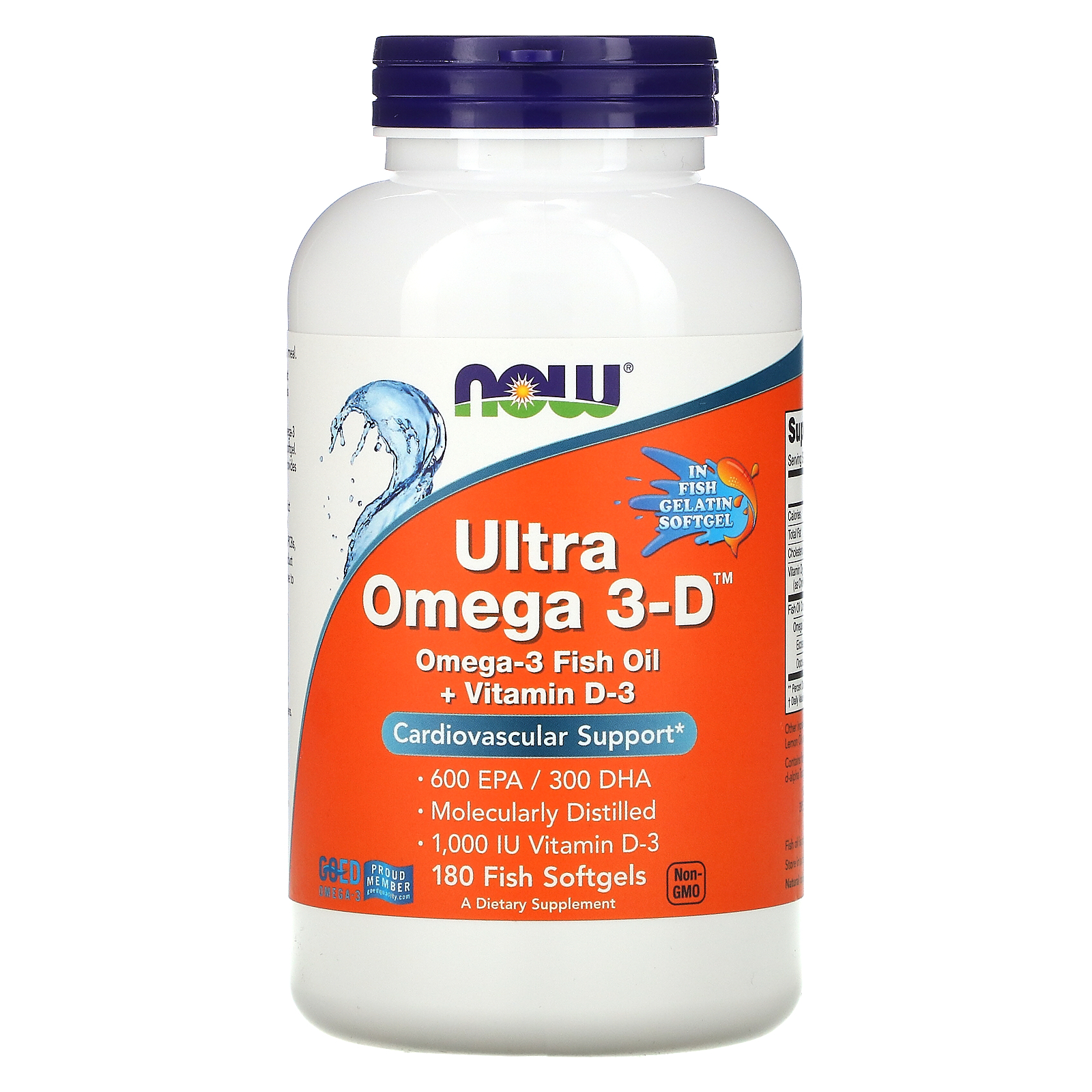 Now Foods Ultra Omega 3D, 180 Fish Softgels