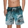 thumbnail image 2 of Hawaiian Men's Summer Beach Shorts Brathable Swim Trunks Sports Running Bathing Suits Shorts, 2 of 5