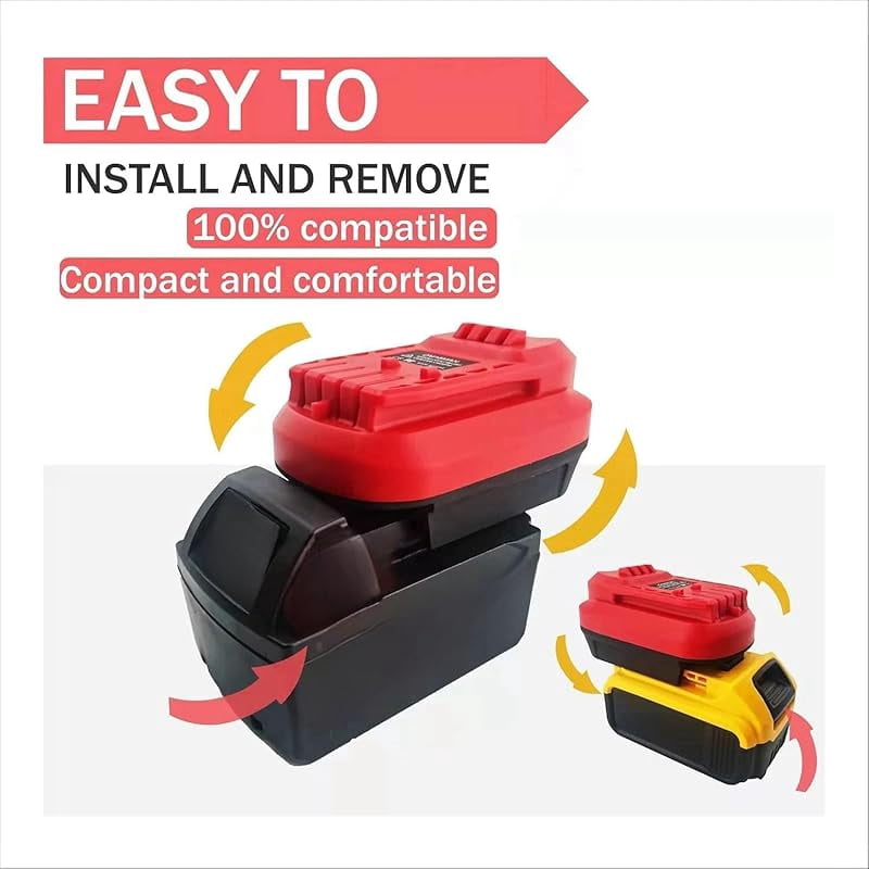 Adapter for De*Walt 20V & for Mil*wau*kee M18 18V Li-on Battery Convert to for Crafts*man 20V Power Tool