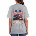 thumbnail image 6 of idosla Womens 250 Anniversary USA Shirt 4th of July Independence Day Anniversary Tops Short Sleeve Shirt USA Olympic Apparel (Grey, XL), 6 of 9