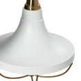 thumbnail image 3 of Creative Co-Op Robert Stevenson Lighting Presley - Caged Trumpet Metal Ceiling Light, Brushed Brass and White, 3 of 6