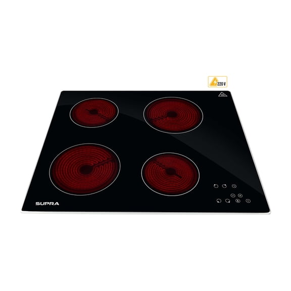 Parrilla de VITROCERAMICA empotrable de 4 quemadores a 220v Supra Supra Parrilla empotrable de vitrocerámica