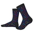 thumbnail image 2 of Bingfone Compression Socks for Women and Men Long Socks for Running Athletic Cycling Nurse- Colored Hearts, 2 of 7