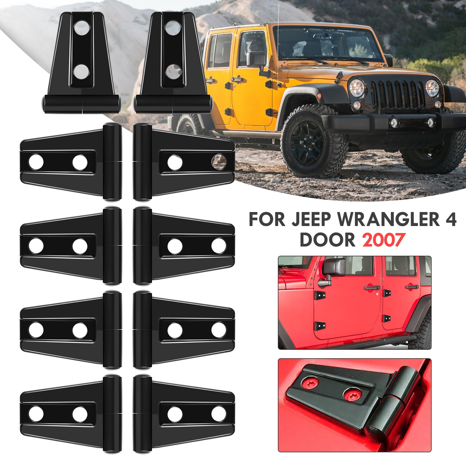 10PCS Jeep Wrangler Door Hinge Cover for JK 20072017,Door Hinge Cover
