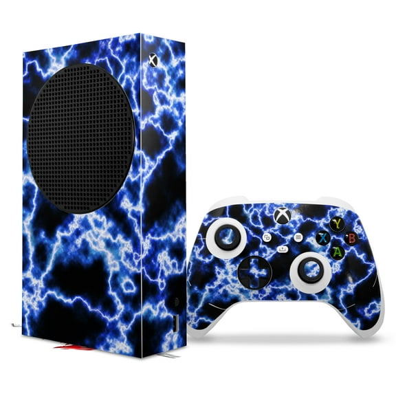 WraptorSkinz Skin Wrap compatible with the 2020 XBOX Series S Console and Controller Electrify Blue (XBOX NOT INCLUDED)