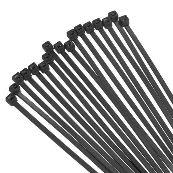 Uxcell 100PCS Cable Zip Ties 8 Inch, Self-Locking Nylon Wire Ties with 30 lbs Tensile Strength for Indoor and Outdoor, Black