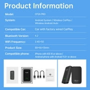 (4.0 PRO Series)CarlinKit CP2A Pro Wireless CarPlay Adapter - Convert Wired CarPlay & Android Auto to Wireless, Plug & Play, 5.8GHz WiFi, Low Latency, for iPhone/Android, Auto-Reconnect