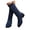 Dark Blue, variant on Womens Knit Mesh Mid-Calf Boots Y2k Vintage Trendy Round Toe Block Heel Straight Tall Boots Comfort Casual -on Slim Fit Booties Streetwear,Dark Blue,36(5.5)