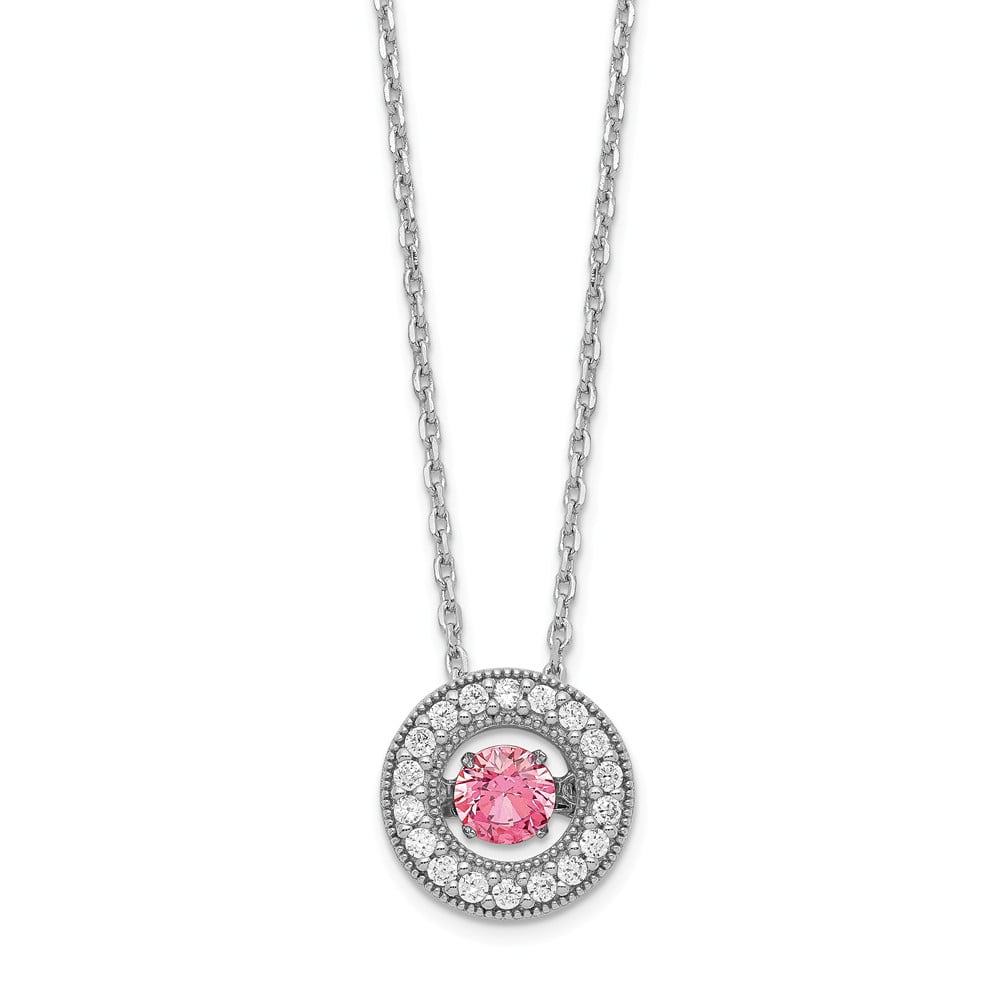 Solid 925 Sterling Silver & Vibrant CZ Cubic Zirconia Necklace Chain 