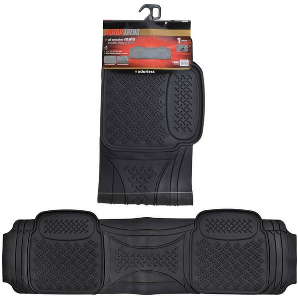 Motor Trend Odorless 1 Piece Floor Mat Liner, HeavyDuty, Trimmable