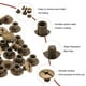 thumbnail image 4 of Uxcell 50 juegos de tornillos Chicago M5 x 4mm, tornillos de cabeza Phillips de metal para unir remaches de cuero, bronce, 4 of 6