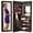 Espresso, variant on Best Choice Products Hanging Mirror Jewelry Armoire, Door or Wall Mounted Cabinet w/ LED Lights, Lock - White