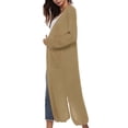 thumbnail image 2 of Ochine Cardigan Maxi Drape Open Front Sweater Asymmetric Duster with Pockets,S-2XL, 2 of 2