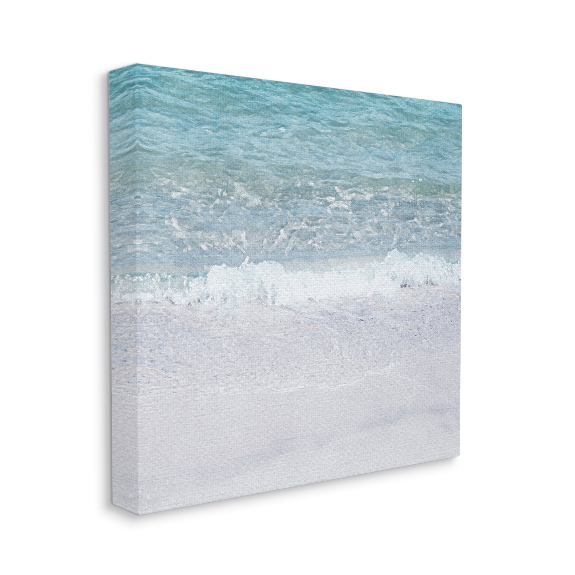 Stupell Industries Sea Waves on Shore Nature Painting Gallery Wrapped Canvas Print Wall Art, 30 x 30