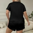 thumbnail image 4 of yievot Women's Plus Size Pajama Sets Short Sleeve T-Shirt and Shorts Loungewear 2 Piece Soft Sleepwear, 4 of 4