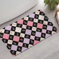 thumbnail image 2 of Pioneer Flower Floral Print Pattern Bathroom Rugs Mat, Non Slip Microfiber Bathroom Rug with Rubber Backing, Soft Mats for Bathroom Floor Tub Shower, 17"x30", 2 of 5