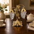 thumbnail image 5 of Small Gold Table Lamp Vintage Grape Design for Living Room Accent Decor, 5 of 5
