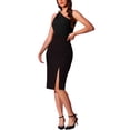 thumbnail image 2 of TOP SIN MANGAS DE UN HOMBRO PARA MUJER INSPIRADO CHIC CON CADENA TANK VERANO NEGRO XS, 2 of 5