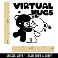 thumbnail image 2 of Virtual Bear Hugs Self-Inking Rubber Stamp Ink Stamper - Pink Ink - Small 1 Inch, 2 of 7