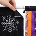 thumbnail image 5 of Halloween Spider Web Ribbon Door Curtain with Lights, Distressed Fabric Strip Garland with Pre-Installed Warm Orange Purple LED, Ghost Pumpkin Hanging Decoration for Porch Wall Bar Party Decor Gift, 5 of 5