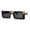 Tortoise Black, variant on Womens 90s Square Rectangle Vintage Hippie Sunglasses White Black