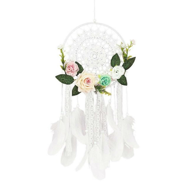 Dream Catcher DIY Decorative Pendant Flower Dream Catcher Wall Hanging Decoration Wedding Decor Girl