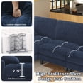 thumbnail image 4 of BedLuxury 108’’ Convertible Sectional Couches for Living Room,Oversized 4 Seat Comfy Chenille L Shaped Couch with Reversible Chaise,Armrest Pillow,Blue, 4 of 7