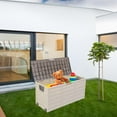 thumbnail image 4 of 75gal 260L Outdoor Garden Plastic Storage Deck Box Chest Tools Cushions Toys Lockable Seat, 4 of 8