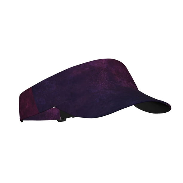 Fotbe Black Dark Blue Purple Visera Deportiva con Diseño, Gorra Abierta Ajustable de Algodón para Mujer y Hombre