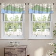 thumbnail image 2 of LALILO Kitchen Curtain Valance Map Salvador Country Rod Pocket Window Curtain 52"x 18" Set of 2, 2 of 6