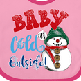 thumbnail image 4 of Inktastic Baby It's Cold Outside Boys or Girls Baby Bib, 4 of 4