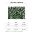 thumbnail image 5 of Rateoe Green Snakeskin Pattern Flannel Throw Blanket, Ultra-soft Blanket for Bed, Couch, Car, Hypoallergenic Anti-pilling blanket-40"x30"(Horizontal), 5 of 6