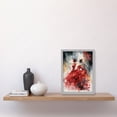 thumbnail image 2 of Flamenco Music Female Dancers Dancing on Stage in Red Dresses Modern Watercolour Painting Artwork Framed Wall Art Print A4, 2 of 4