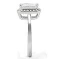 thumbnail image 4 of Women's Rhodium Plated Brass Engagement Ring with AAA Grade Cubic Zirconia - Size 10, 4 of 5