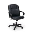 thumbnail image 2 of (Set of 7) Essentials by OFM ESS-6000 Ergonomic Bonded Leather Executive Chair with Arms, Black, 2 of 2
