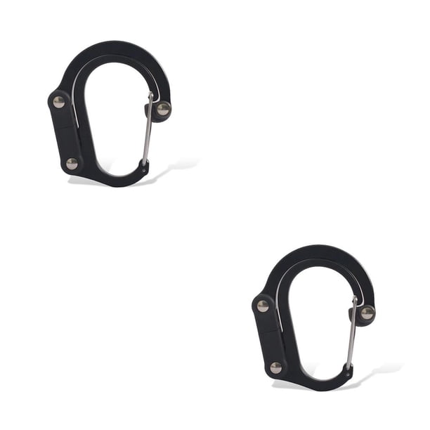 Soidarity Mosquetón para con anilla en D para exteriores, mosquetón giratorio de 360 grados, llavero con clip, gancho de seguridad de Type2 NO2 Soidarity CBP229200