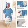 thumbnail image 3 of FORMRS Wearable Blanket Hoodie with Sleeves for Kids Cozy Flannel Sweatshirt, Snow Mountain, 3 of 7