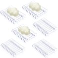 thumbnail image 1 of Soporte para jabón, bandeja para guardar jabón, plato de bar, autodrenante (6 unidades), 1 of 7