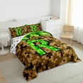 thumbnail image 3 of Manfei Kids Teens Personalized Initial Letter R 3 Pieces Queen Comforter Set,Brown Green Ultra Soft Bedding Sets,Construction Game Bedding Comforter Set,Breathable Home Decor,Reversible, 3 of 8