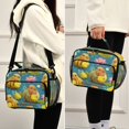 thumbnail image 5 of Insulated Lunch Bag 6L Leak-Proof Lunch Box with Shoulder Strap Multiple Pockets Lunch Tote Capybaras Holding Lemons, 5 of 9