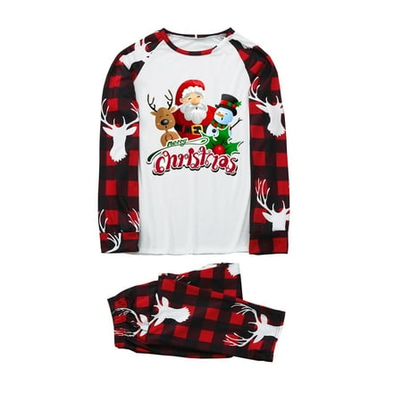 

Outdoor Clothing Christmas Fashion Women Mommy Printed Top+Pants Family Matching Pajamas Set