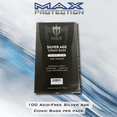 thumbnail image 2 of Max Protection Silver Age Comic Book Bags - 7-1/8 x 10 1/2 - 100ct Pack, 2 of 5